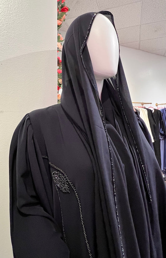 Navy premium elegant Abaya